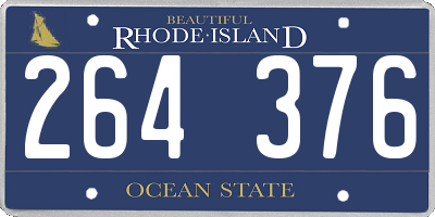 RI license plate 264376