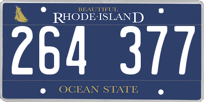 RI license plate 264377