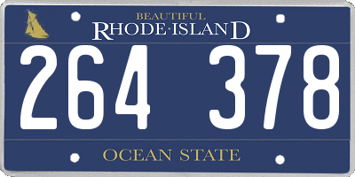 RI license plate 264378