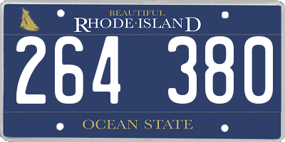 RI license plate 264380