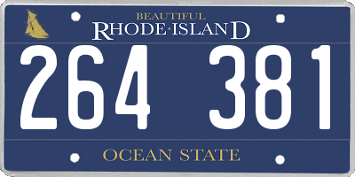 RI license plate 264381