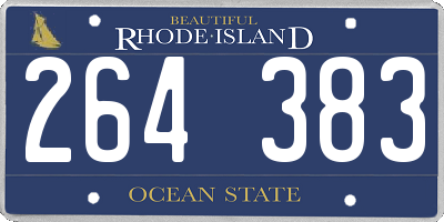 RI license plate 264383
