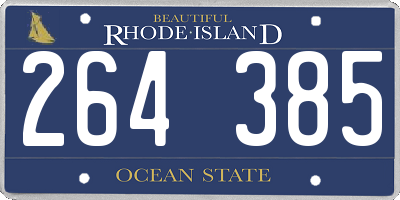 RI license plate 264385