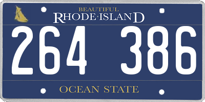 RI license plate 264386
