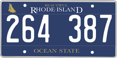RI license plate 264387