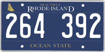 RI license plate 264392