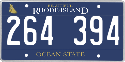 RI license plate 264394