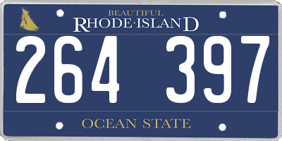 RI license plate 264397