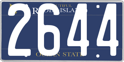 RI license plate 2644