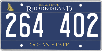 RI license plate 264402