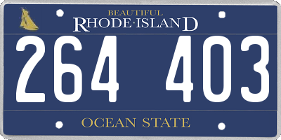 RI license plate 264403