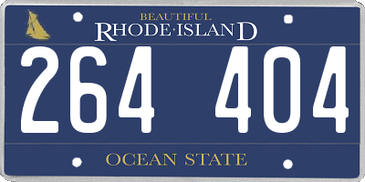 RI license plate 264404
