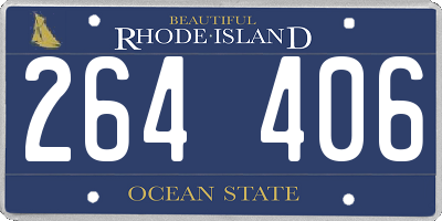 RI license plate 264406