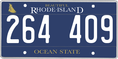 RI license plate 264409