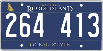 RI license plate 264413