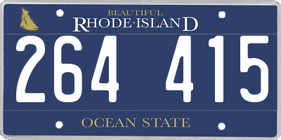 RI license plate 264415