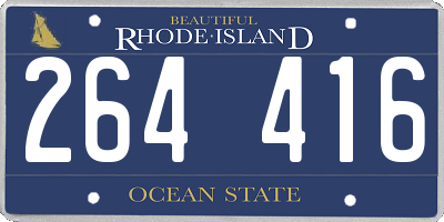RI license plate 264416