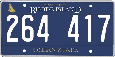 RI license plate 264417