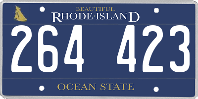 RI license plate 264423