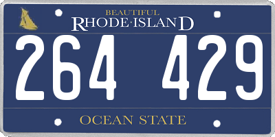 RI license plate 264429