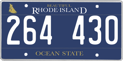 RI license plate 264430