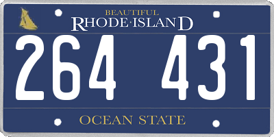 RI license plate 264431