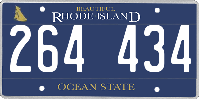 RI license plate 264434