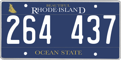 RI license plate 264437