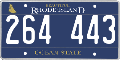 RI license plate 264443
