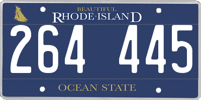RI license plate 264445