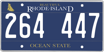 RI license plate 264447