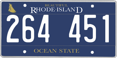 RI license plate 264451
