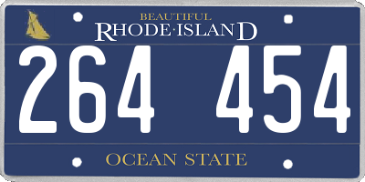RI license plate 264454