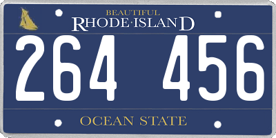 RI license plate 264456