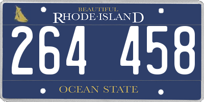 RI license plate 264458