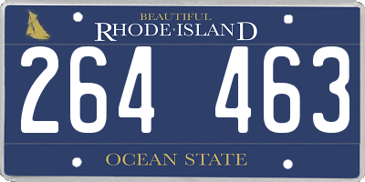 RI license plate 264463