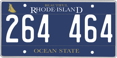 RI license plate 264464