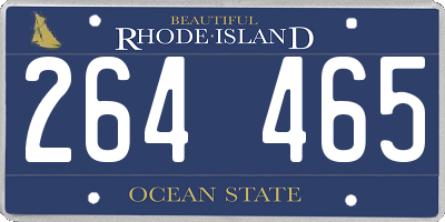 RI license plate 264465