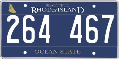 RI license plate 264467