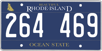 RI license plate 264469