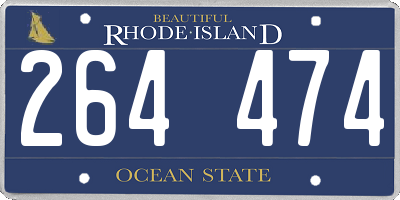 RI license plate 264474