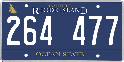 RI license plate 264477