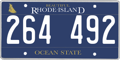 RI license plate 264492