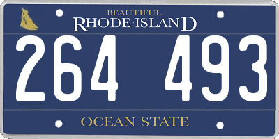 RI license plate 264493