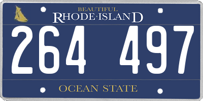 RI license plate 264497