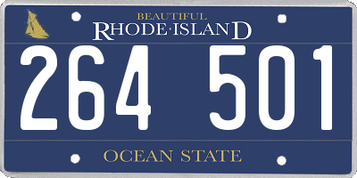 RI license plate 264501