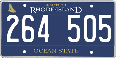 RI license plate 264505