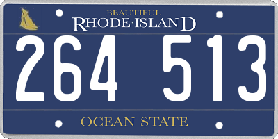 RI license plate 264513