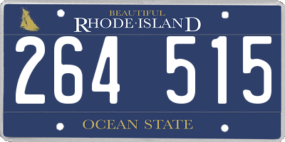 RI license plate 264515