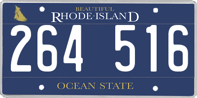 RI license plate 264516